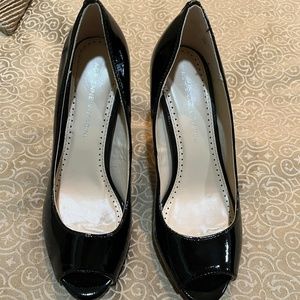 Black high heel shoes